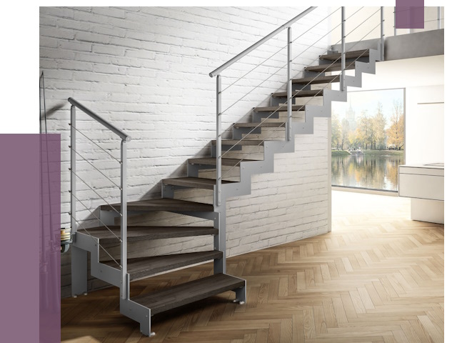 Г-образные лестницы под ключ в Шатуре от 37135 руб. | ПРОЛЁТ-Штр