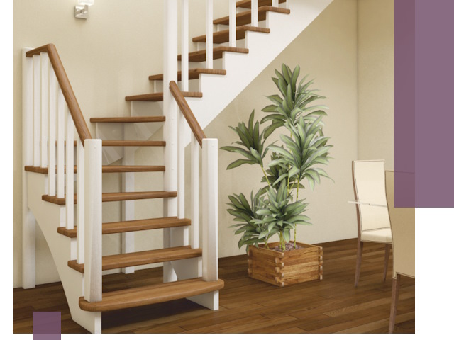 Г-образные лестницы под ключ в Шатуре — изготовление и монтаж