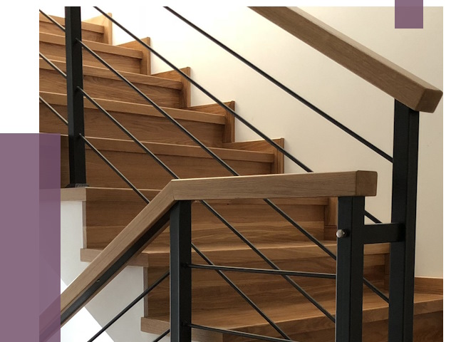 Обшивка металлической лестницы деревом в Шатуре от 4354 руб.