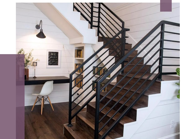 Перила для лестницы в доме в Шатуре от 7427 руб. — ПРОЛЁТ-Штр