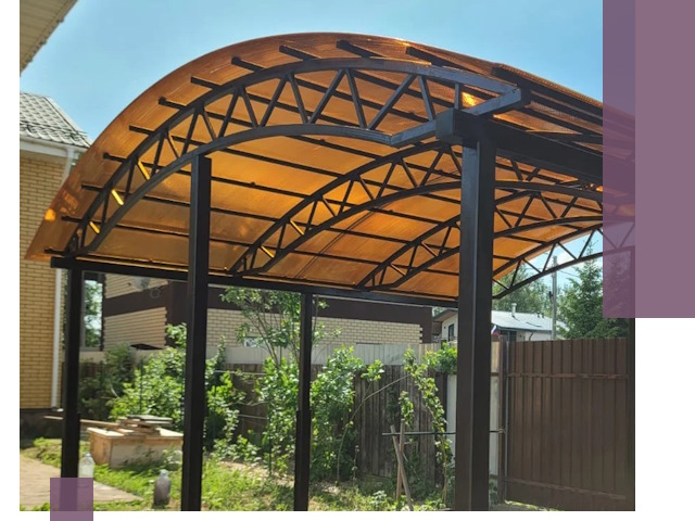 Изготовление навесов под ключ в Шатуре из качественных материалов