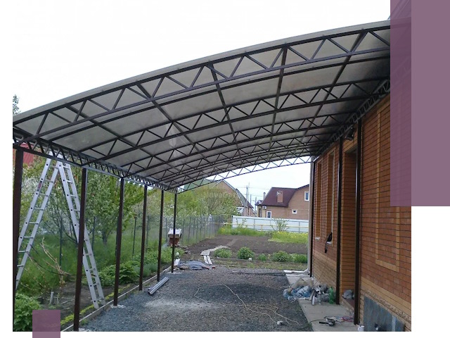 Профессиональный монтаж навесов под ключ в Шатуре