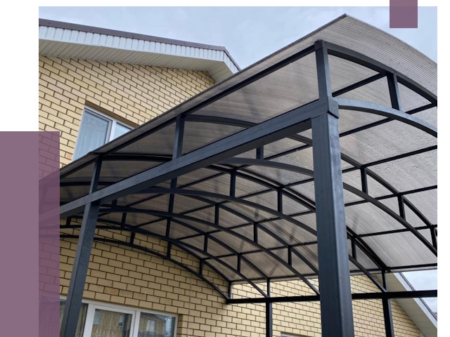 Монтаж козырьков в Шатуре от 11525 руб. | ПРОЛЁТ-Штр