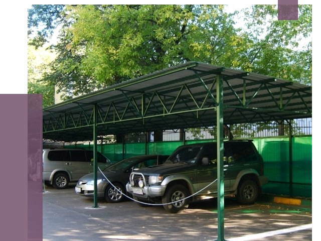 Навесы для парковки в Шатуре от 80415 руб. заказать | ПРОЛЁТ-Штр
