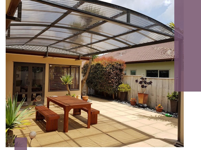 Навесы во двор под ключ в Шатуре — изготовление и монтаж