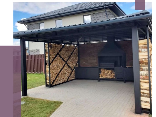 Навесы для барбекю в Шатуре от 12754 руб. под ключ | ПРОЛЁТ-Штр