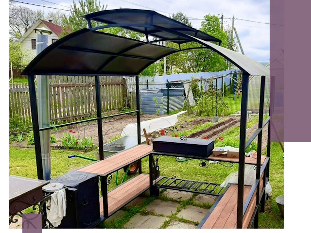 Навесы для барбекю в Шатуре: изготовление, монтаж и демонтаж