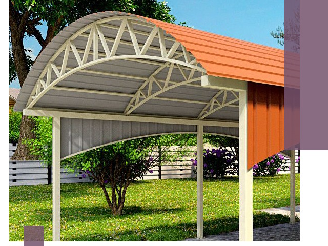 Навесы из профнастила под ключ в Шатуре — установка и монтаж