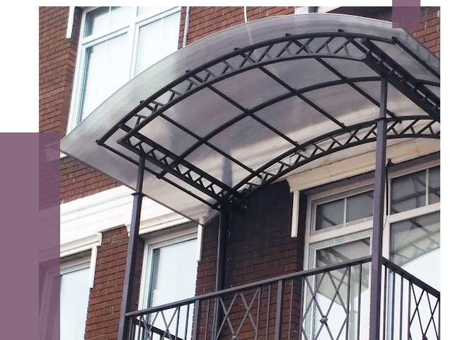 Козырьки над балконом в Шатуре от 8656 руб.  | ПРОЛЁТ-Штр