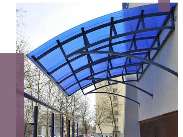 Козырьки из поликарбоната в Шатуре от 4302 руб. под ключ | ПРОЛЁТ-Штр