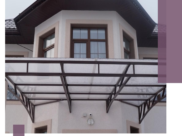 Козырьки из поликарбоната под ключ в Шатуре