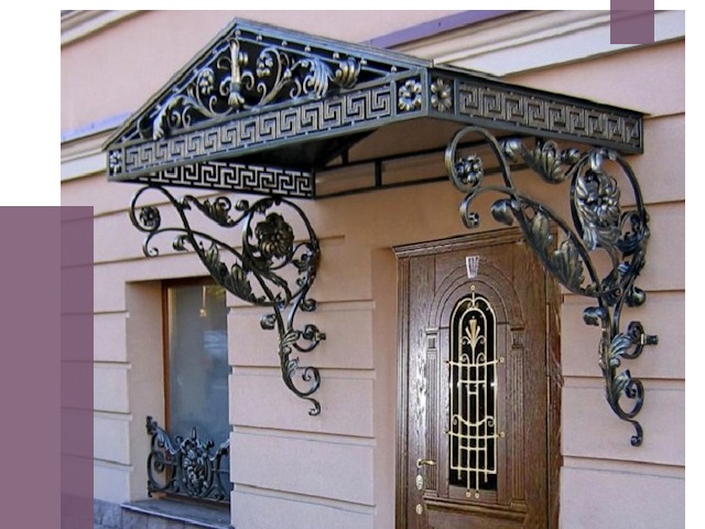 Кованые козырьки в Шатуре под ключ от 12754 руб. — ПРОЛЁТ