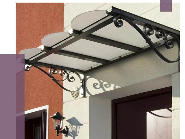 Односкатные козырьки в Шатуре от 8400 руб.  | ПРОЛЁТ-Штр